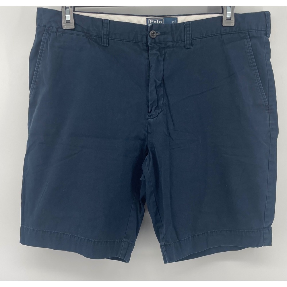 Polo Ralph Lauren Chino Shorts Men 38 Navy Chino Classic Fit Pony Logo Old Money